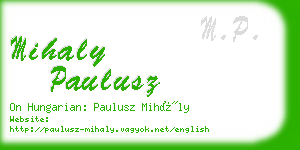 mihaly paulusz business card